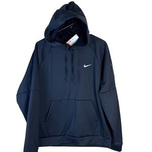 Nike Men Black Therma-FIT Pullover Hoodie Sweatshirt DQ4842-010 Size L NEW